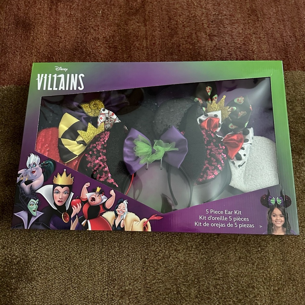 Disney Villian Minnie Mouse 5 piece Ear Headbands for Disney Land World